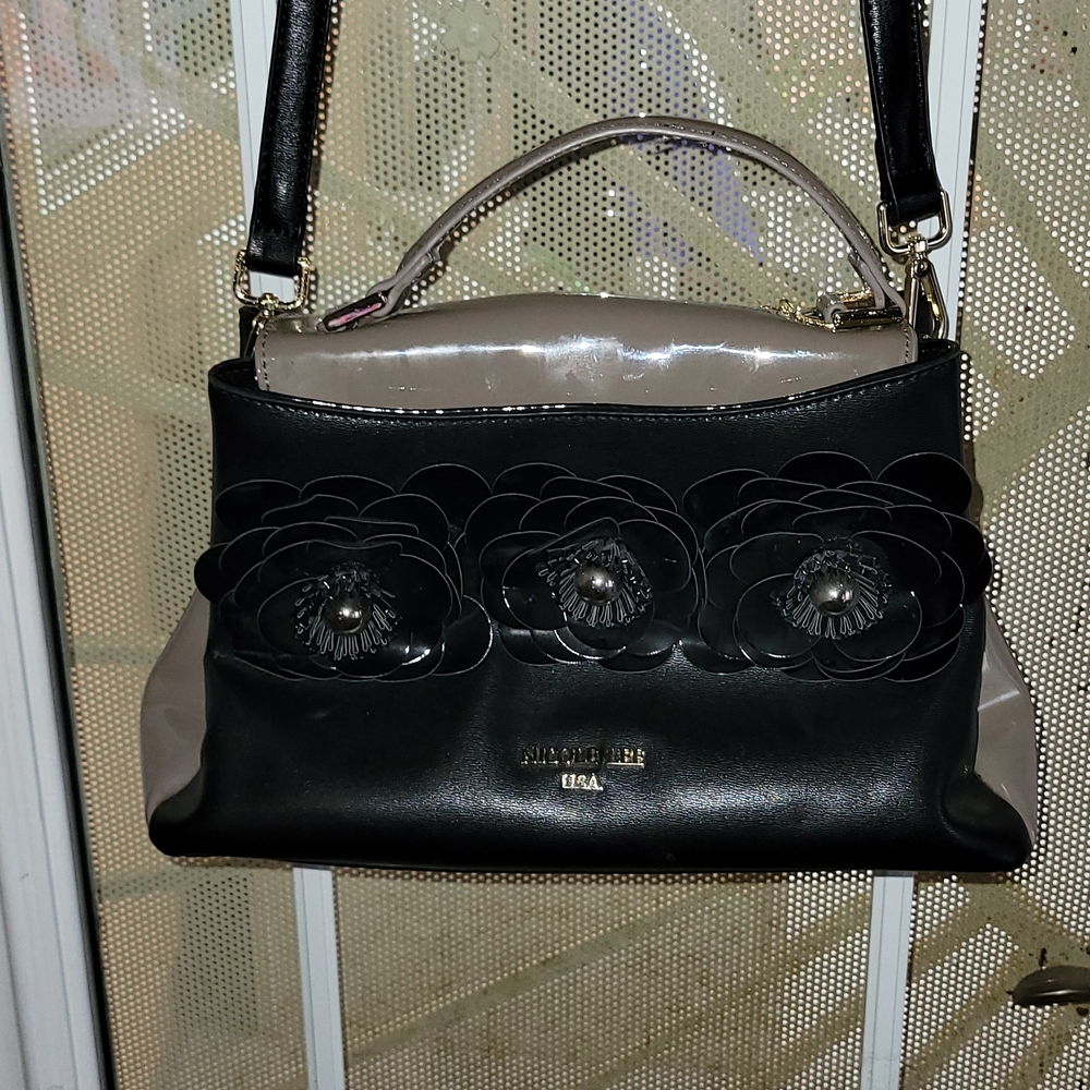 Nicole Lee  Black and Taupe Womens Bag